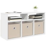 vidaXL Basboard avec tiroir Blanc 72 x 22 5 x 38 cm