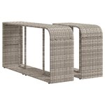 vidaXL Salon de jardin 11 Pièces avec coussins gris clair résine tressée
