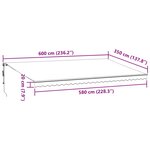 vidaXL Auvent rétractable automatique avec LED marron 600x350 cm