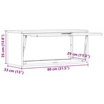 vidaXL Armoire murale pour garage Anthracite 80 x 33 x 35 cm