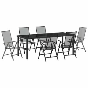 vidaXL Ensemble de salle à manger pour jardin 7 Pièces Anthracite