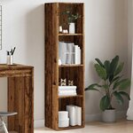 vidaXL Bibliothèque vieux bois 36x30x143 cm Bois d'ingénierie
