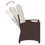 vidaXL Chaise de jardin 2 Pièces Marron et Crème 56 x 60 x 112 cm