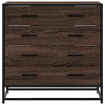 vidaXL Commode chêne marron 70x41x70 cm bois d'ingénierie