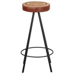 vidaXL Tabourets de bar lot de 4 cuir véritable