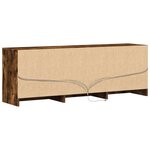 vidaXL Meuble TV avec LED chêne fumé 140x34x50 cm bois d'ingénierie