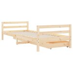 vidaXL Cadre de lit enfant avec tiroirs 90x200 cm bois de pin massif