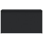 vidaXL Coffre de rangement Noir 84x42x46 cm Bois d'ingénierie
