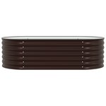 Jardinère Élevée vidaXL Marron 160x80x44 cm Acier Galvanisé