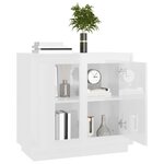 vidaXL Buffet blanc brillant 80x34x75 cm bois d'ingénierie