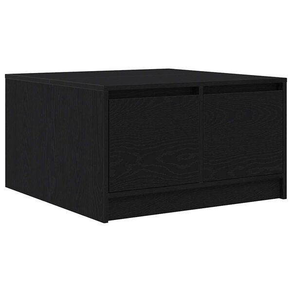 vidaXL Table basse avec tiroirs chêne noir 70 5x70x40 cm