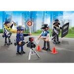 PLAYMOBIL 71730 - Action Heroes Set métiers de la police : 4 policiers différents