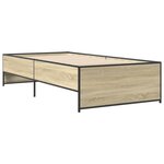 vidaXL Cadre de lit sans matelas chêne sonoma 100x200 cm