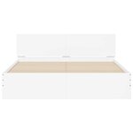 vidaXL Cadre de lit avec LED sans matelas blanc 160x200 cm