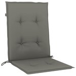 vidaXL Coussins de chaise à dossier bas lot de 2 gris foncé mélangé