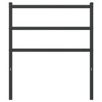 vidaXL Tête de lit métal noir 75 cm