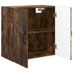 vidaXL Armoire Murale Chêne fumé 59 x 31 x 60 cm Bois d'ingénierie