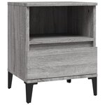 vidaXL Tables de chevet 2 Pièces Sonoma gris 40x35x50 cm