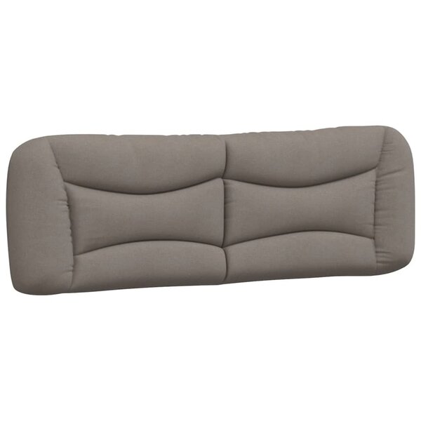 vidaXL Coussin de tête de lit taupe 160 cm tissu