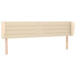 vidaXL Tête de lit avec oreilles Crème 163x23x78/88 cm Tissu