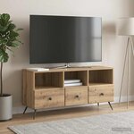 vidaXL Meuble TV 102 x 34 5 x 50 cm Chêne artisanal Bois d'ingénierie