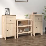 vidaXL Buffets 2 Pièces 40x35x80 cm bois massif de pin