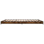 vidaXL Cadre de lit sans matelas chêne fumé 120x200 cm