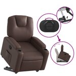 vidaXL Fauteuil inclinable marron similicuir