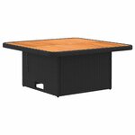 vidaXL Ensembles de meubles avec oreiller 7 Pièces Noir Rotin PE