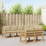 vidaXL Ensemble de canapés d'extérieur 8 pc Blanc et Beige Polyester