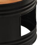 vidaXL Tables de bar forme tambour 3 Pièces bois massif d'acacia