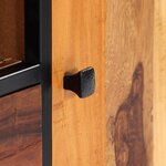 vidaXL Meuble TV 120 x 30 x 40 cm Bois de récupération massif et acier