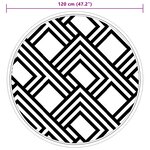 vidaXL Tapis d'extérieur ARAKIL gris Ø120 cm PP