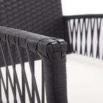 vidaXL Fauteuils de jardin avec coussins lot de 2 Noir Résine tressée