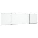vidaXL Tableau blanc magnétique pliable 160x40x1 7 cm aluminium