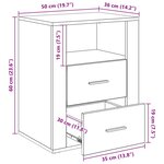 vidaXL Cabinet de chevet avec tiroir Chêne artisanal 35 x 50 x 60 cm