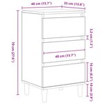 Table de chevet vidaXL en chêne d'artisanat 40x35x70 cm en bois d'ingénierie