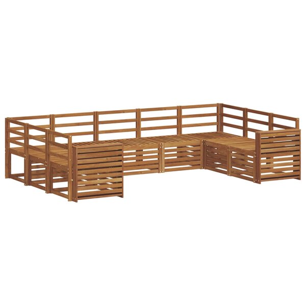 vidaXL Ensemble de canapés d'extérieur 9 pc Naturel
