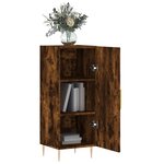 vidaXL Buffet Chêne fumé 34 5x34x90 cm Bois d'ingénierie