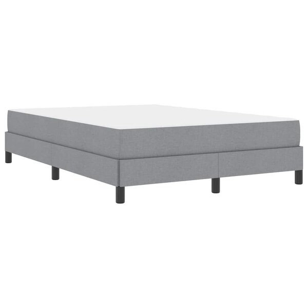vidaXL Lit à ressorts avec matelas Gris clair 160 x 200 cm tissu