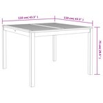 Ensemble de salle à manger jardin 5 pièces vidaXL Gris poly rattan acacia