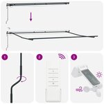 vidaXL Auvent rétractable automatique avec LED bordeaux 450x300 cm