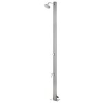 vidaXL Douche de jardin avec base marron 220 cm Acier inoxydable