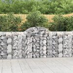 vidaXL Paniers à gabions arqués 12 Pièces 200x50x100/120 cm fer galvanisé