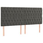 vidaXL Tête de lit à LED Gris foncé 180x7x118/128 cm Velours