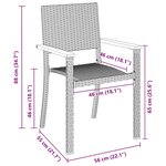 vidaXL Ensemble de salle à manger pour jardin 5 Pièces Noir Poly rotin