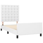 vidaXL Cadre de lit avec tête de lit Blanc 100x200 cm Similicuir