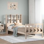 vidaXL Lit bibliothèque sans matelas 100x200 cm bois massif de pin
