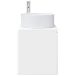 vidaXL Meuble de lavabo mural Blanc brillant 49 5 x 44 5 x 65 5 cm
