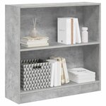 vidaXL Bibliothèque Gris béton 80x24x75 cm Bois d'ingénierie